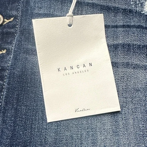 KanCan Dark Blue Denim Button-Up Mini Skirt - Picture 2 of 7